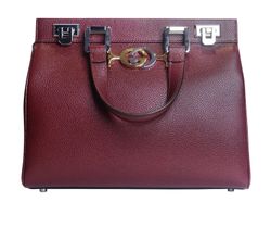 Zummi Small Tote Bag, leather, burgundy, DB/B/S, 3*, 569712 204991